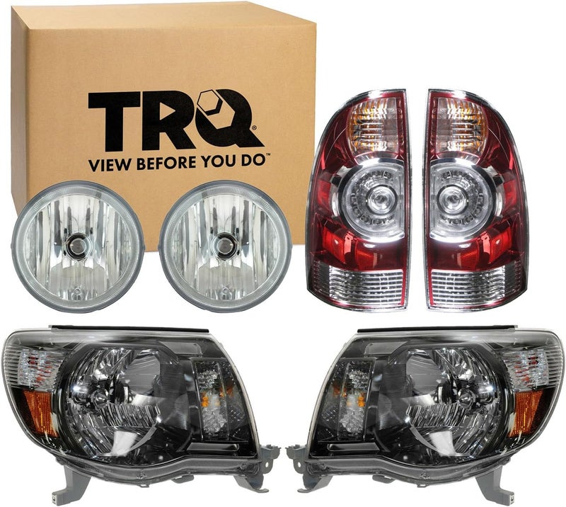 TRQ Lighting Kit Driver & Passenger Side Compatible with 2008-2011 Toyota Tacoma TO2502181 TO2503181 TO2592117 TO2800162 TO2800177 TO2801177 - Image 1